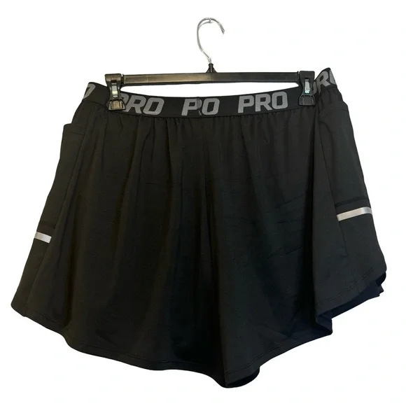 SHEIN Curve Black Running Shorts with Pockets Size 2XL NWOT ☀️ - Picture 10 of 14